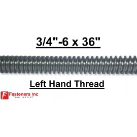 USA 3/4"-6 x 36" Acme Threaded Rod Left Hand LH 3/4-6 x 3ft. Plain Steel CNC LC