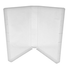 (10) CheckOutStore Plastic Storage Cases for Wood Mounted Rubber Stamps, 1 5/8" (40mm) inch Spine Size (Clear)