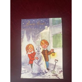 Vintage postcard "Happy new year" in Italian