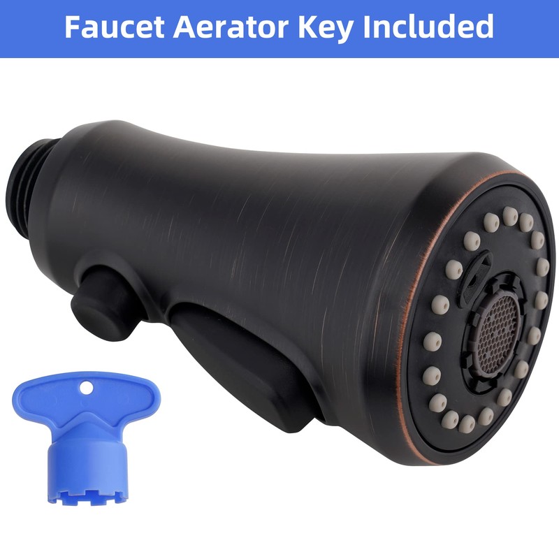 iFealClear Pull Down Kitchen Faucet Head Replacement - 3-Mode Sprayer