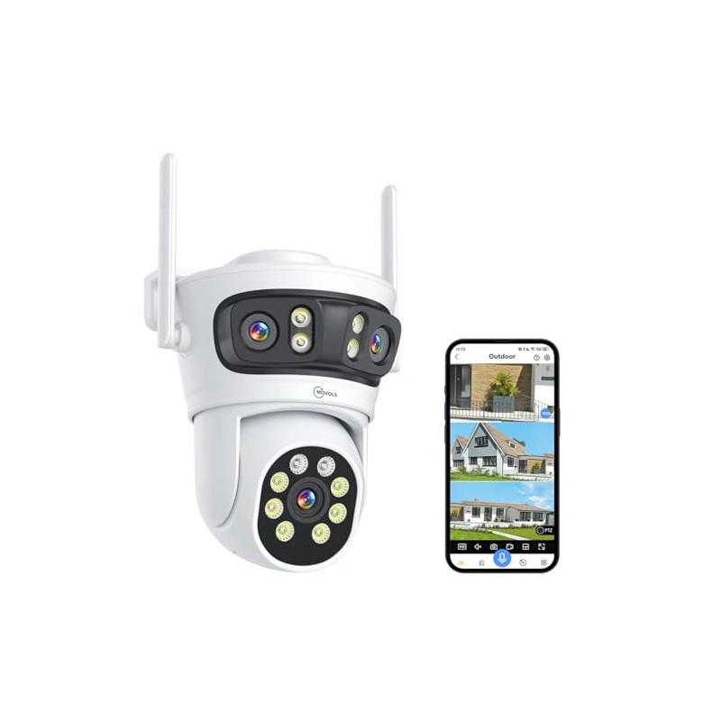 Movols Guard your home Wireless Security Camera 3 Lens 5G/2.4G