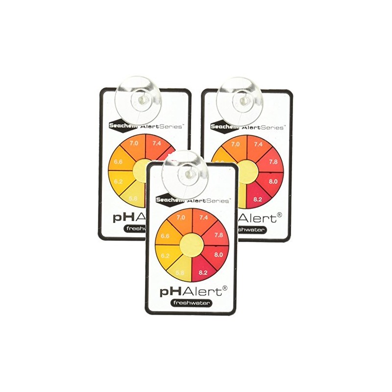 Seachem 3 Pack of pH Alert Devices, Continuously Monitors Freshwater