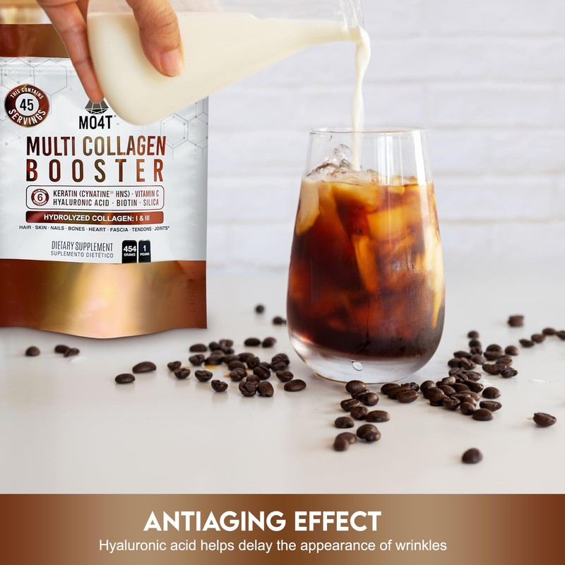 Multi Collagen Booster Powder – Extra Strength Collagen Supplement with