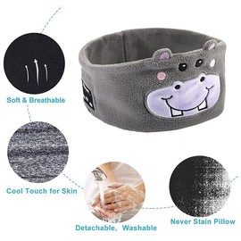 AIMALL Kids Bluetooth Headband Headphones – Wireless Sleeping Music Headwear, Cute Earphones for Children, Soft, Comfortable, with 6 Hours Playtime, Bluetooth V5.0