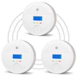 Interconnected Smoke and Carbon Monoxide Detector, 10-Year Battery Wireless Interlinked Smoke & CO Alarm with Dual Sensors, Home Fire & CO Safety Protection (3Pack)