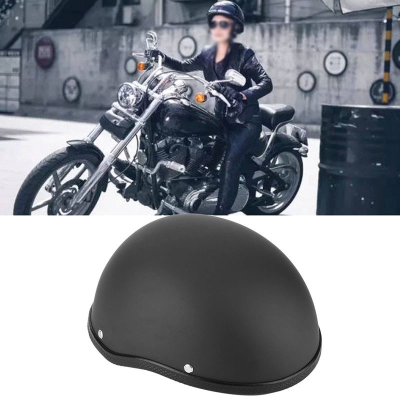 Matte Black Motorcycle Helmet, Half Shell Scooter Helmet, Chopper Helmet,