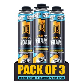 Y’allCanDiy Closed Cell Spray Foam Insulation (3 Pack - 33.8 fl.oz) – DIY Expanding Spray Foam for Thermal & Soundproofing - Insulation, Fills Gaps & Cracks - Gun is not Included