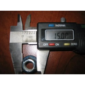 KraftwerkTurbo Four (4) ) HEX FLANGE LOCK NUT M10 X 1.5 ZINC PLATED STEEL 15mm wrench size