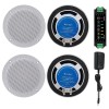 Herdio 4x Herdio 320W 4" Boat Marine Stereo Kitchen Bluetooth