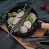 HI NATURE Chopsticks Set, Stainless Steel, Reusable, Non-Slip Metal Chopsticks,