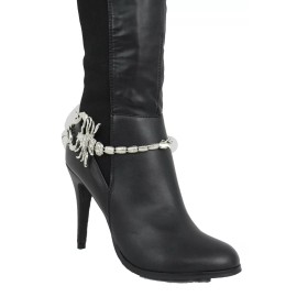 Unbranded Elegant Women Silver Metal Chain Boot Strap Bracelet Anklet Shoe Charm Scorpion