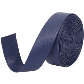 GORGECRAFT Faux Leather Trimming Ribbon 5 m x 25 mm Foldable Leather Strips 1 mm Thick Flat Leather Cord Lambskin Texture PU Faux Leather Strap Cord for DIY Crafts Belt Jewellery Making Marine