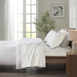 Ergode Cozy Cotton Flannel Sheet Set - Ultimate Comfort and Style for Chilly Winter Nights - Oeko-TEX Certified - Machine Washable - Includes Flat Sheet, Fitted Sheet, and Pillowcases