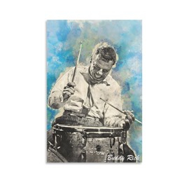 LianTianHong The World's Greatest Drummer Buddy Rich Vintage Art Poster Room Aesthetics Decor 08x12inch(20x30cm)