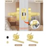 Haidms 2 Pack Gold Door Handles - Brushed Gold Interior