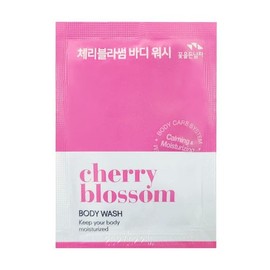 Man with a flower Cherry Blossom Disposable Body Wash 10ml Portable Travel Body Cleanser / 체리블라썸 일회용 바디워시 10ml 휴대용 여행용 바디클렌저