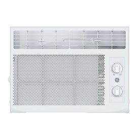 GE Window Air Conditioner Unit, 5,000 BTU for Small Rooms up to 150 sq ft. with Manual Adjustable Fan and Cooling Settings, Perfect for Small Bedroom or Living Room, Easy Install Kit Included, White