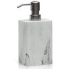 15Oz Marble Style Resin Soap Dispenser,Suanti Hand Soap Dispenser for Bathroom and Kitchen Sink,Decorative White Soap Dispenser Bottle with Easy-Press Pump for Liquid Dish Soap,Lotion-Refillable