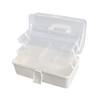 Facikono Craft Art Box Tackle Box Organizers, 3 Layer White