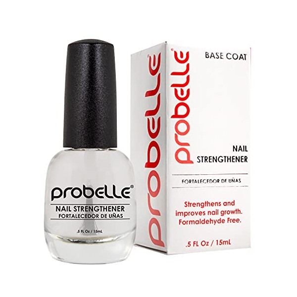 Probelle Nail Strengthener, Nail Strengthening Treatment, Nail Growth and Repair, Stops Peeling, Splits, Chips, Cracks, and Strengthens Nails (Clear)