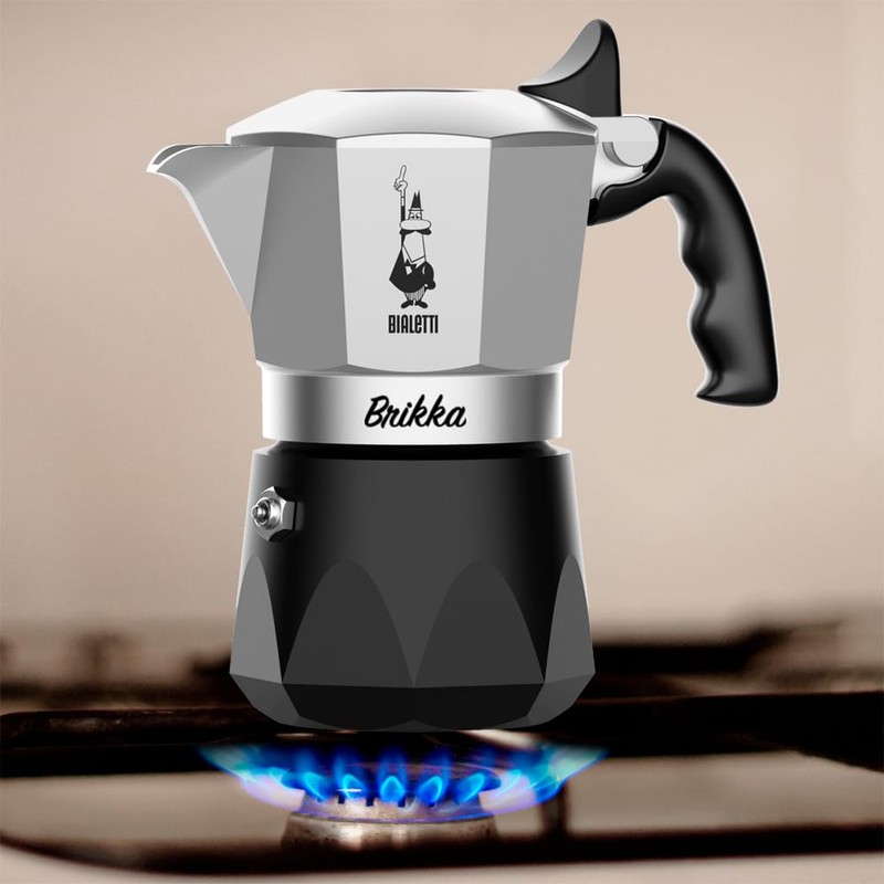Bialetti Brikka Moka Pot - Crema-Rich Stovetop Espresso Maker, Italian