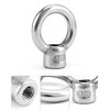 QWORK Lifting Eye Nut, 4 Pack, 1/2" UNC Marine Grade