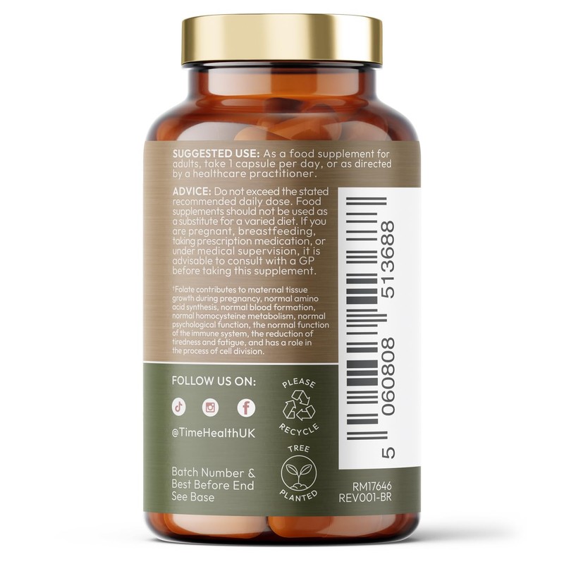 New: Quatrefolic® Folate - 400mcg 5-MTHF - 120 Vegan Capsules