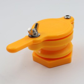 Hsthe Sea 4pcs Honey Gate Valves For Extractor, Honey Extractor Faucet, Durable Honey, Honey Extractor Equipment, Beekeeping Supplies (2 Yellow + 2 White)