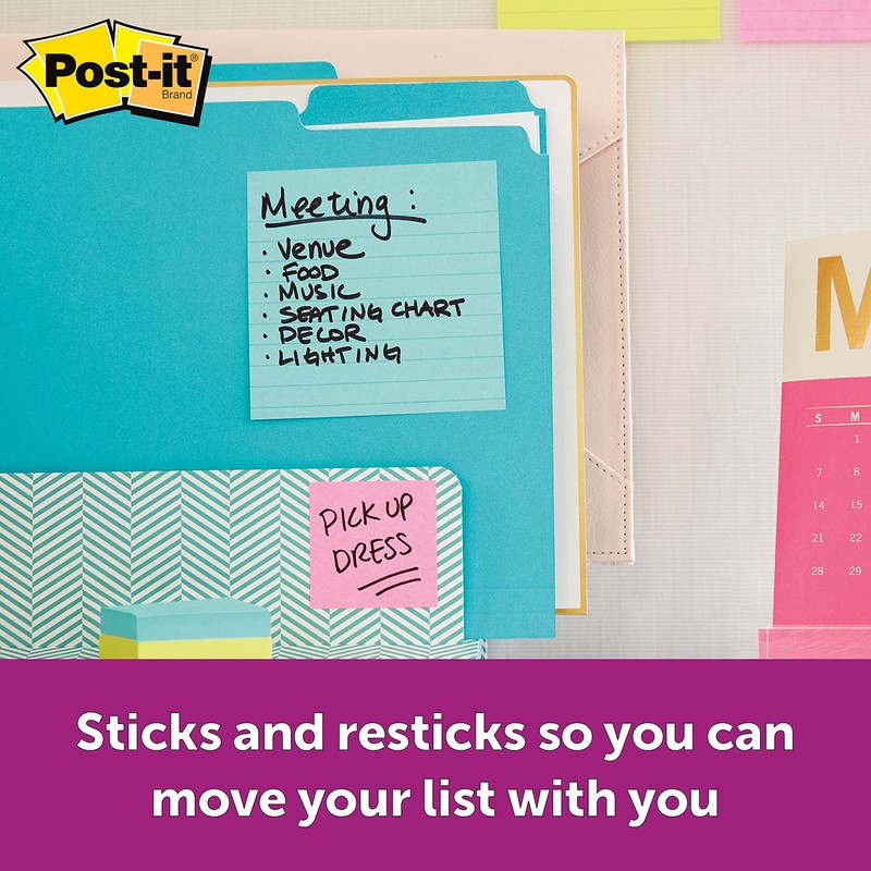 Post it (R) Super Sticky Notes, 4 in. x 4