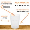 ENGELLAND - 5 x Plastic Cups White Frosted 400ml Calibration