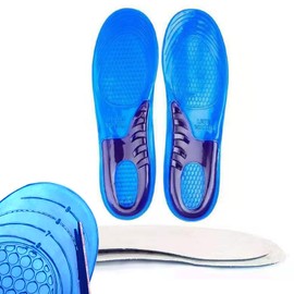 2 Pares Plantillas De Gel Plantillas para Zapatos Tamaño Ajustable, Antifatiga Absorción de Impactos Anti Fatiga Plantillas de Apoyo de Arco para Fascitis Plantar Dolor Pies Talones (23.5-25.5)