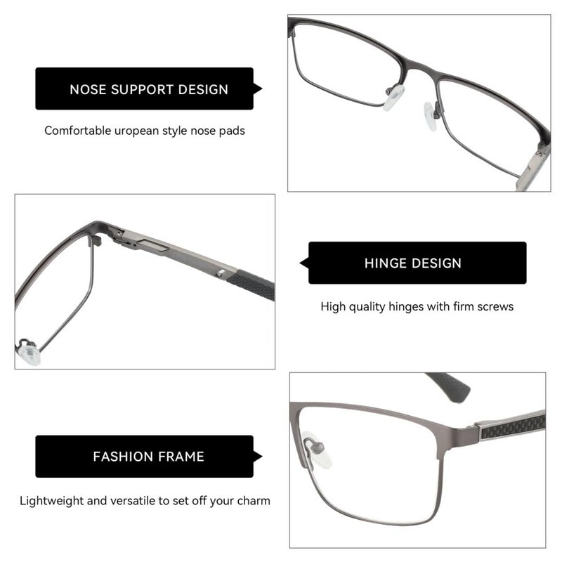 ZENOTTIC Blue Light Reading Glasses for Men Computer Readers Trendy