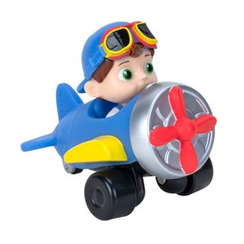 CoComelon Plane Mini Vehicle - Features Tomtom Wearing Aviator Glasses - Mini Toy Vehicles - Fun, Engaging Toy for Toddlers - More to Collect