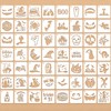 56Pcs Halloween Stencils for Painting, Spooky Stencils 3×3 Inch