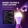 4 Pack Rechargeable Emergency Light Bulbs A19, Camping Lamp Battery