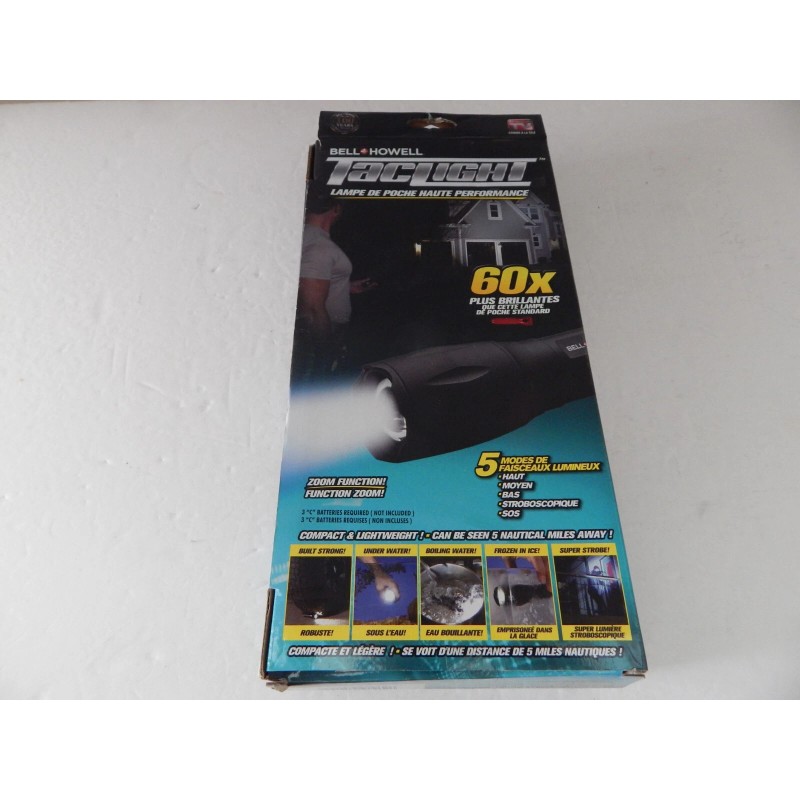 Bell+Howell Tactorch High Performance LED Flashlight 60x Brighter 5 Modes