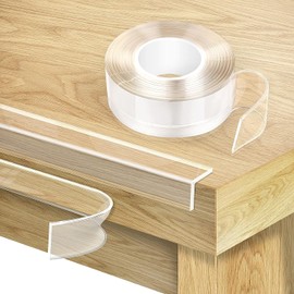 Transparent Edge Protector 2 m - 5 cm Extra Wide, 2 mm Thick, with Extra Strong Adhesion - Removable Without Residue, Ideal for Furniture Edges, Child Lock for Corners & Children's Tables