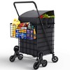 Our Modern Space Stairs Climbing Shopping Cart w/Waterproof Basket Liner
