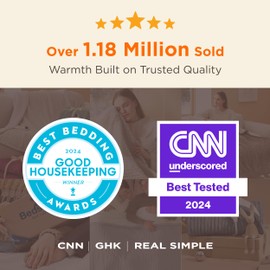 Bedsure GentleSoft Electric Blanket King Size - Soft Ribbed Flannel Heated Blanket with Dual Control, 10 Heat Settings, 10 Time Settings, 8 hrs Timer Auto Shut Off (90x100 inches, Coconut White)