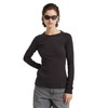 Slim rib keyhole long sleeve