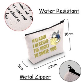 JXGZSO Funny RPG Game Themed Gift D20 Toiletry Zipper Bag Dungeon And Cat Makeup Bag Dungeon Dice Toiletry Bag, I reserve the richt