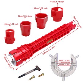 Idota Tap Wrench, 13 in 1 Tap Key Multifunctional Stand Tap Wrench Tap Wrench Tool for Sink Toilet Bowl Sink Kitchen Sanitary