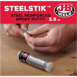 J-B Weld SteelStik, 1 Hour Cure, Steel Reinforced Epoxy Putty Stick - 2 Pack, Dark Grey (8267-2)