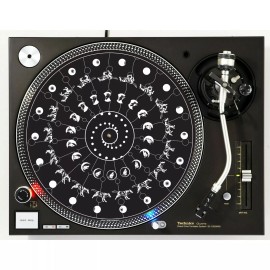 Plastic Waffles DJ Follow The Wolf #1 Animated Slipmat Turntable 12" LP Record Player Audiophile