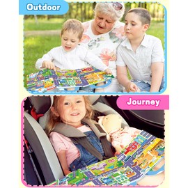 Walenced Jelly Reusable Sticker Book for Toddlers 2-4 Years, Vehicle Stickers for Kids, Toddler Travel Toys, Toddler Sticker Book, Toddler Craft Activities Ages 2+ Boy Girl Birthday Gifts