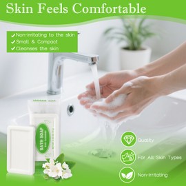 HOIQIRY Mini Travel Size Bar Soap Bulk - Pack of 10,Individually Wrapped 0.53 oz/15 grams Small Disposable Hotel Soap Bars for Vacation,Camping,Guest,Homeless,Charity,Church