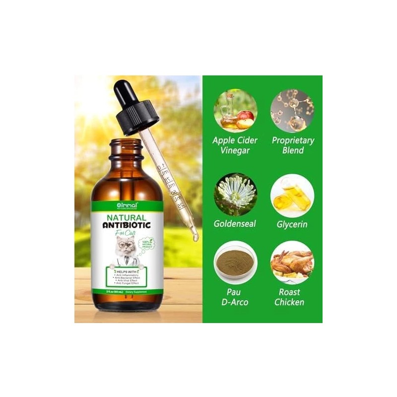 ALIVO 2 oz Natural Antibiotic Cats Pet Supplement Supports Immune