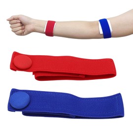 Topatrol Hemostasis Band, Elastic Tourniquet, For Dialysis, Point Pressure Type, Simple Hemostasis, Arteries, Veins, Arms, Fixed, Set of 2, 1.3 inches (3.2 cm) Wide, Blue, Red: Dialysis Patients,