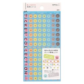 82388-006 Notebook/Sticker, Feel Sticker [Face Pattern]