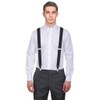 Moulen Men's Y-Back 1.4 Inches Wide 4-Clips Adjustable Suspenders, Gray